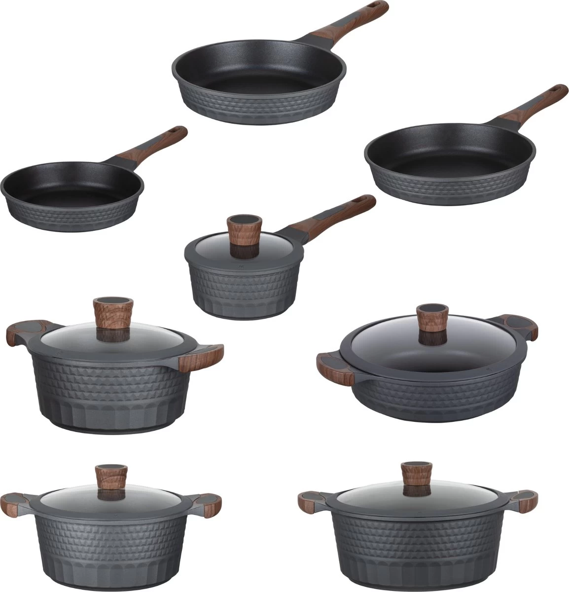 Resto Kitchenware Pannenset - 13 Delige Set - Inductie En Alle Andere Warmtebronnen