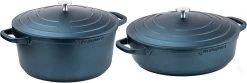 Westinghouse Pannenset Performance (Braadpan + Hapjespan) ø 28 Cm - Blauw - Inductie En Alle Andere Warmtebronnen