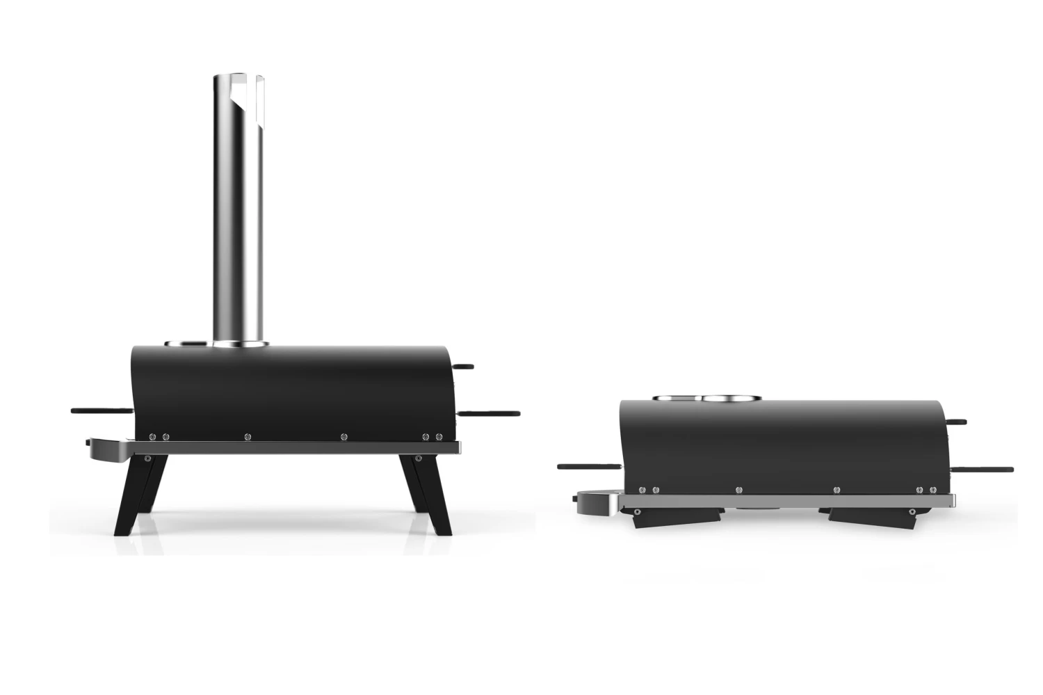 ZiiPa Pizza Oven Piana - Houtgestookt - Met Thermometer - Leisteen - Voor ø 30 Cm Pizza's - Roterende Pizzasteen - Afbeelding 6