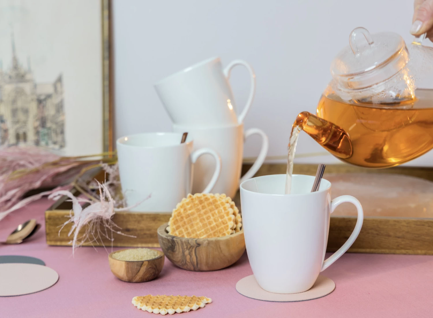 Jay Hill Mokken Saba 350 Ml - New Bone Porselein - 4 Stuks - Afbeelding 2