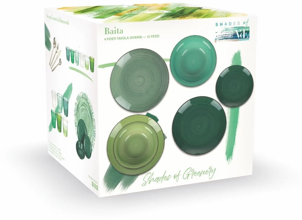 Villa D'Este Serviesset Baita - Greenery - 12-delig / 4 Personen - Afbeelding 8