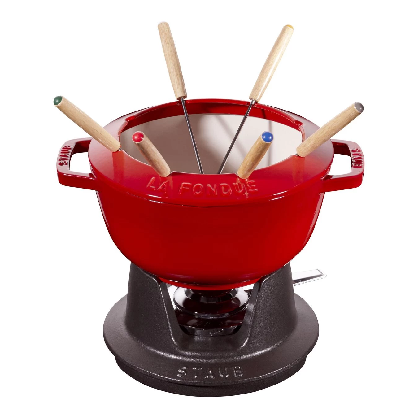 Staub Fondueset Kersenrood - ø 20 Cm / 2.36 Liter