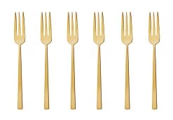 Sambonet Gebaksvorkjes Rock Goud 6 Stuks