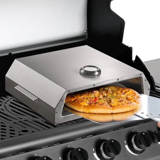 Bighorn Pizzaoven Met Pizzasteen Voor Barbecue - Grilloven - Draagbare - Edelstaal - Afbeelding 2