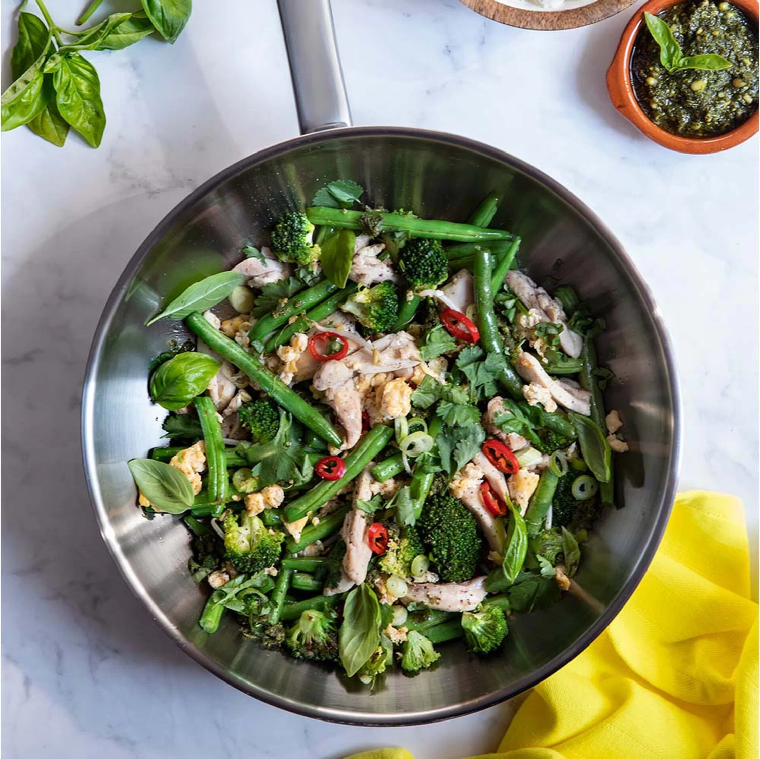 BK Wokpan Bright RVS - ø 28 Cm - Zonder Anti-aanbaklaag - Afbeelding 3