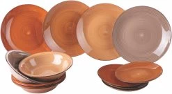 Villa D'Este Serviesset Baita - Chocolate - 12-delig / 4 Personen