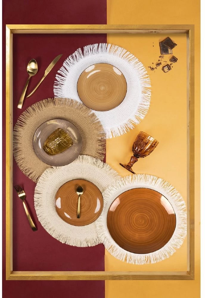 Villa D'Este Serviesset Baita - Chocolate - 12-delig / 4 Personen - Afbeelding 3