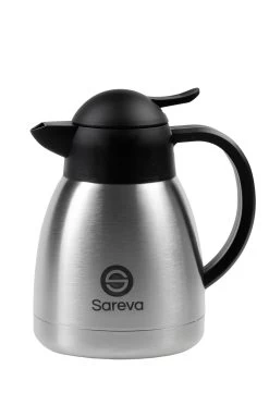 Sareva Thermoskan - RVS - Zwart - 1 Liter