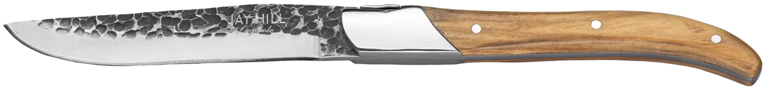 Jay Hill Steakmessen Laguiole - Raw Black - Olijfhout - 6 Stuks - Afbeelding 7