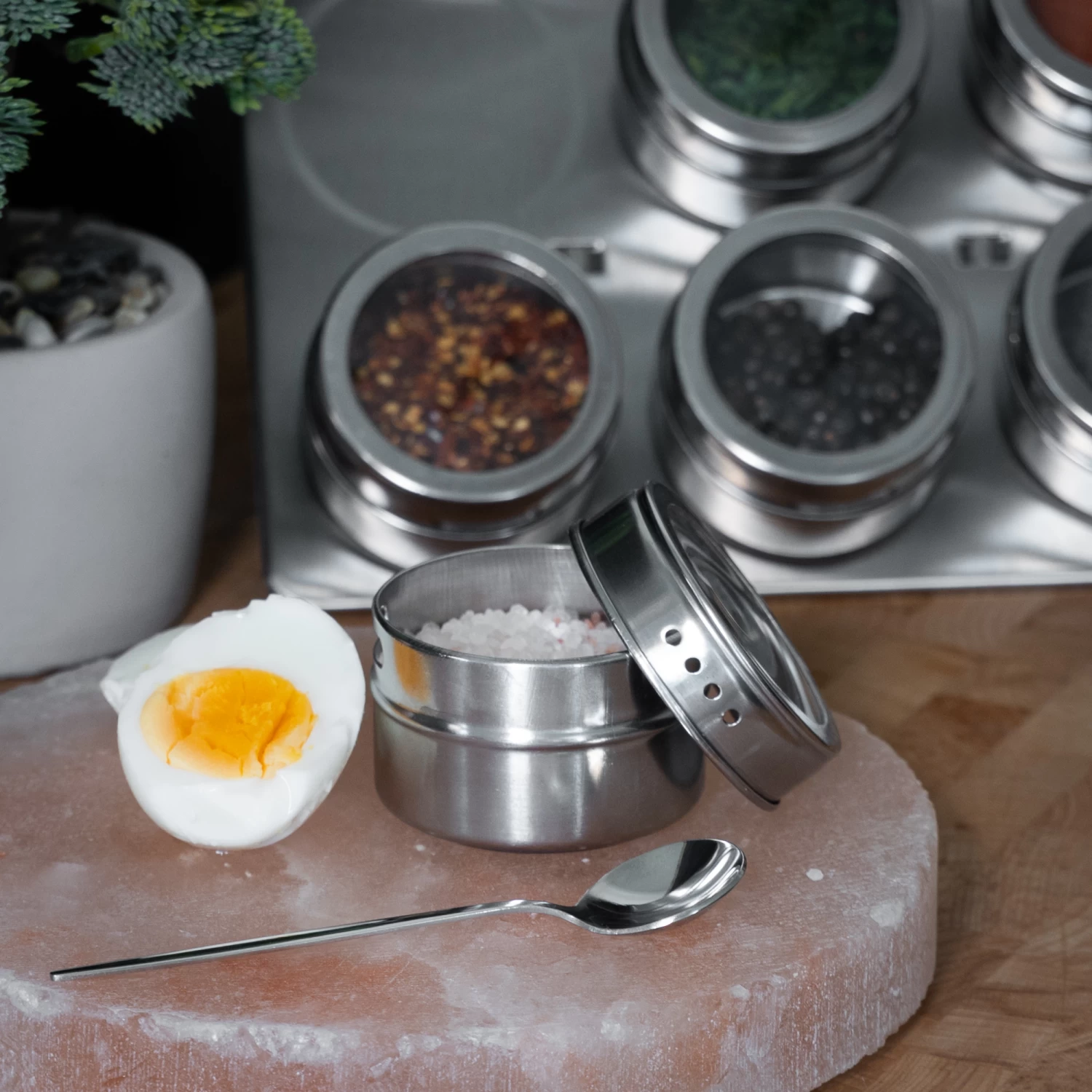 Blackwell Kruidenpotjes Magnetisch - Inclusief 9 Potjes - RVS - Afbeelding 2