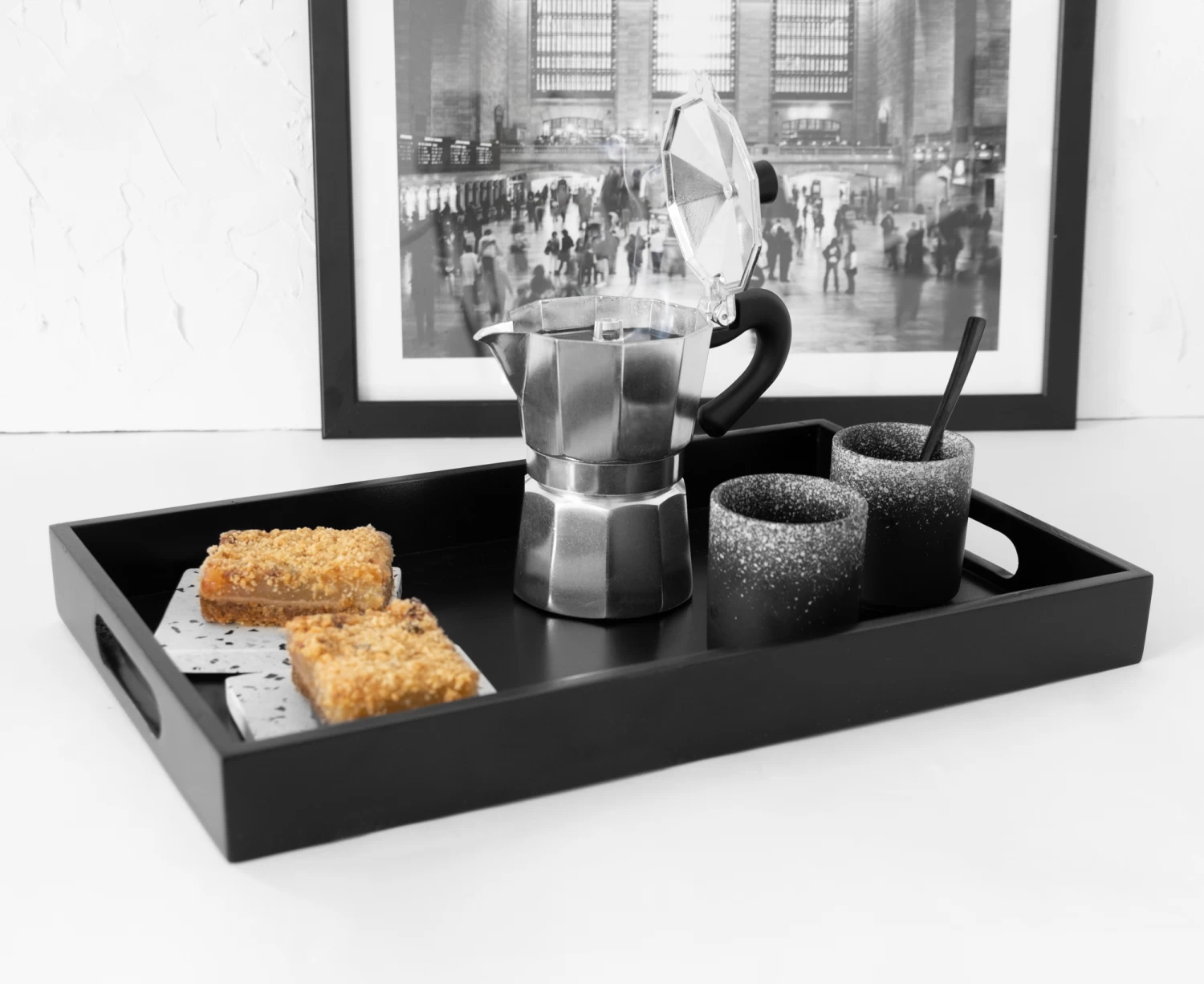 Jay Hill Dienblad Acacia Zwart 40 X 25 Cm - Afbeelding 2