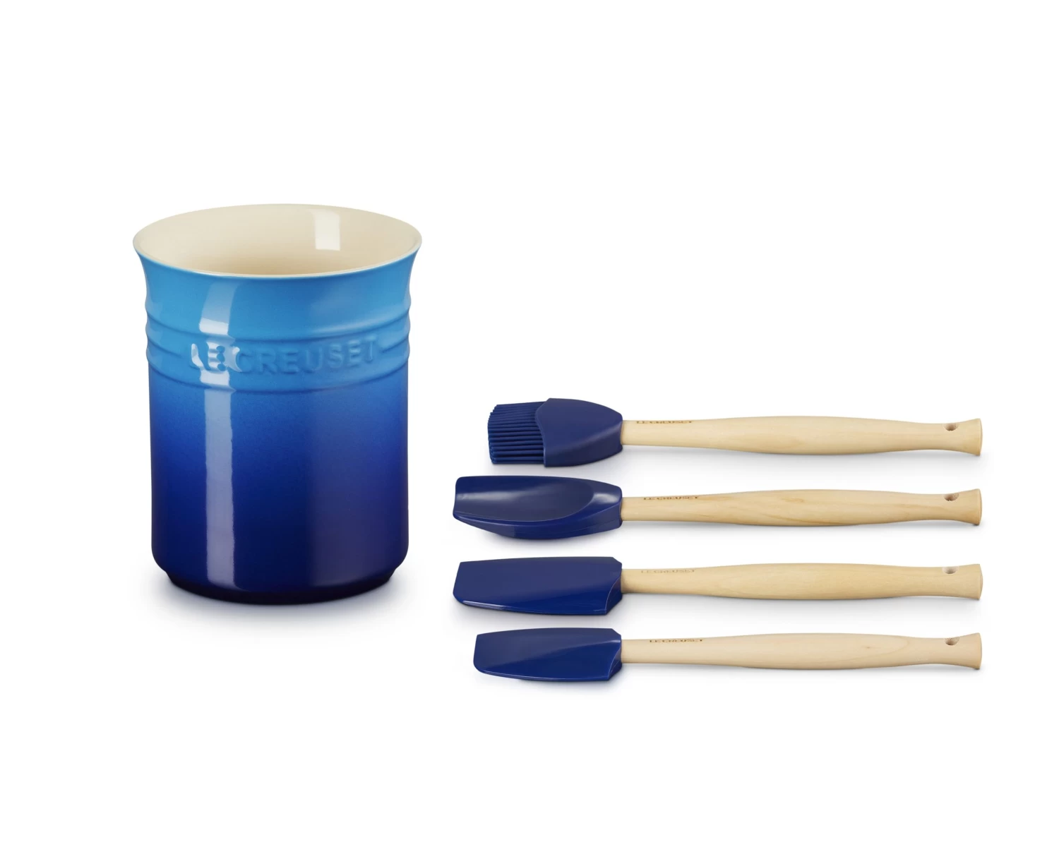 Le Creuset Spatelset - Met Spatelpot - Premium - Azure - 5-delig - Afbeelding 2