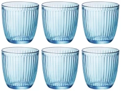 Bormioli Rocco Waterglazen Line - Blauw - 290 Ml - 6 Stuks