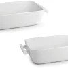 BonBistro Ovenschaal Yong Squito - 20 X 14 X 6 Cm / 1.1 Liter - Wit - 2 Stuks