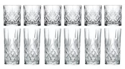 Cookinglife Glazenset (cocktailglazen & Longdrinkglazen) Moy - 12 Delige Set