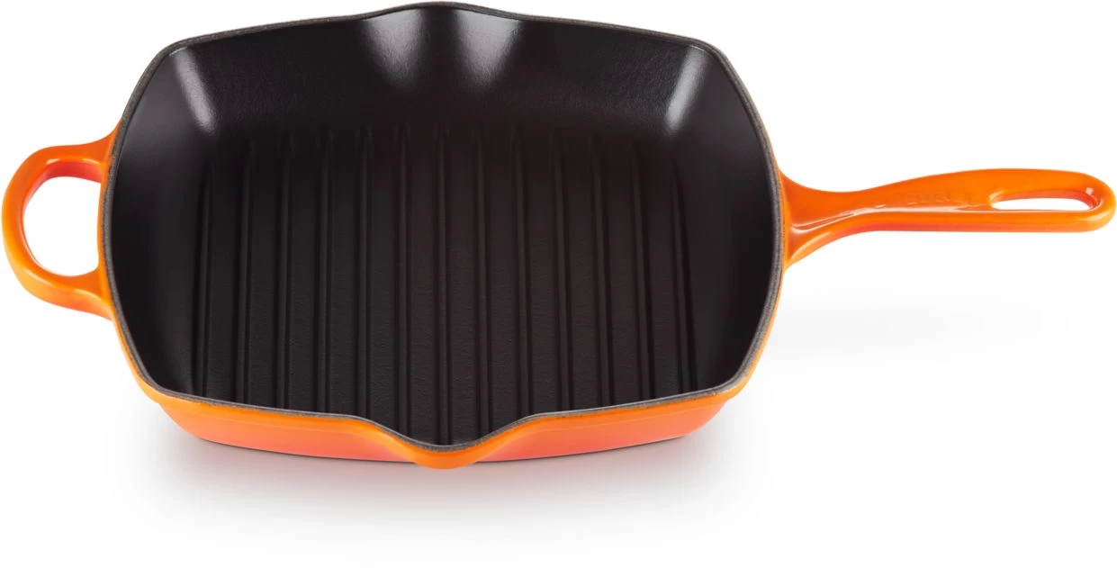 Le Creuset Grillpan Signature - Oranjerood - 26 X 26 Cm - Geëmailleerde Anti-aanbaklaag