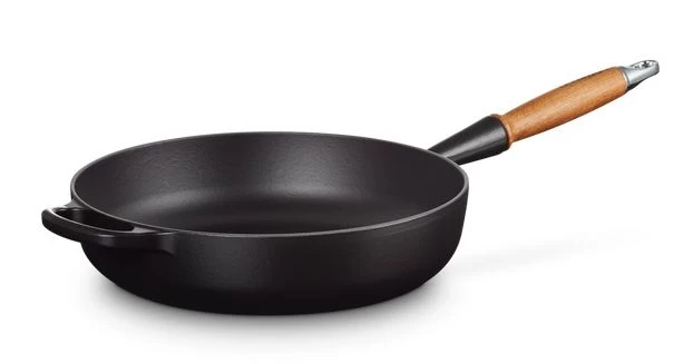 Le Creuset Hapjespan Signature - Mat Zwart - ø 28 Cm / 3.6 Liter- Geëmailleerde Anti-aanbaklaag
