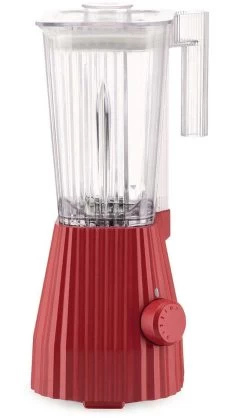Alessi Blender Plissé - 5 Snelheden + Turbostand - Rood - Michele De Lucchi - 1.5 Liter - MDL09 R