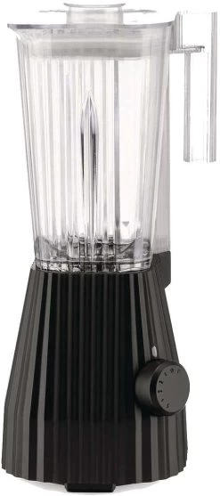 Alessi Blender Plissé - 5 Snelheden + Turbostand - Zwart - Michele De Lucchi - 1.5 Liter - MDL09 B