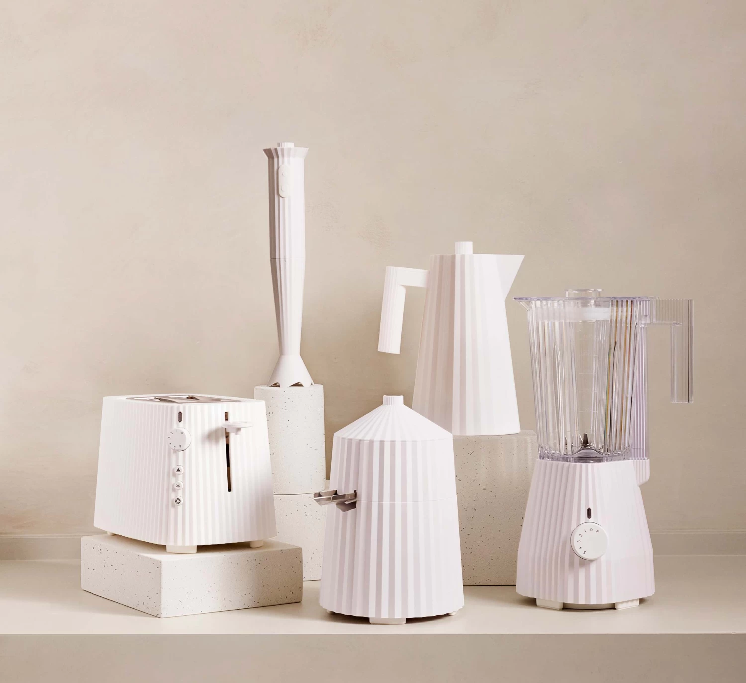 Alessi Blender Plissé - 5 Snelheden + Turbostand - Wit - Michele De Lucchi - 1.5 Liter - MDL09 W - Afbeelding 6