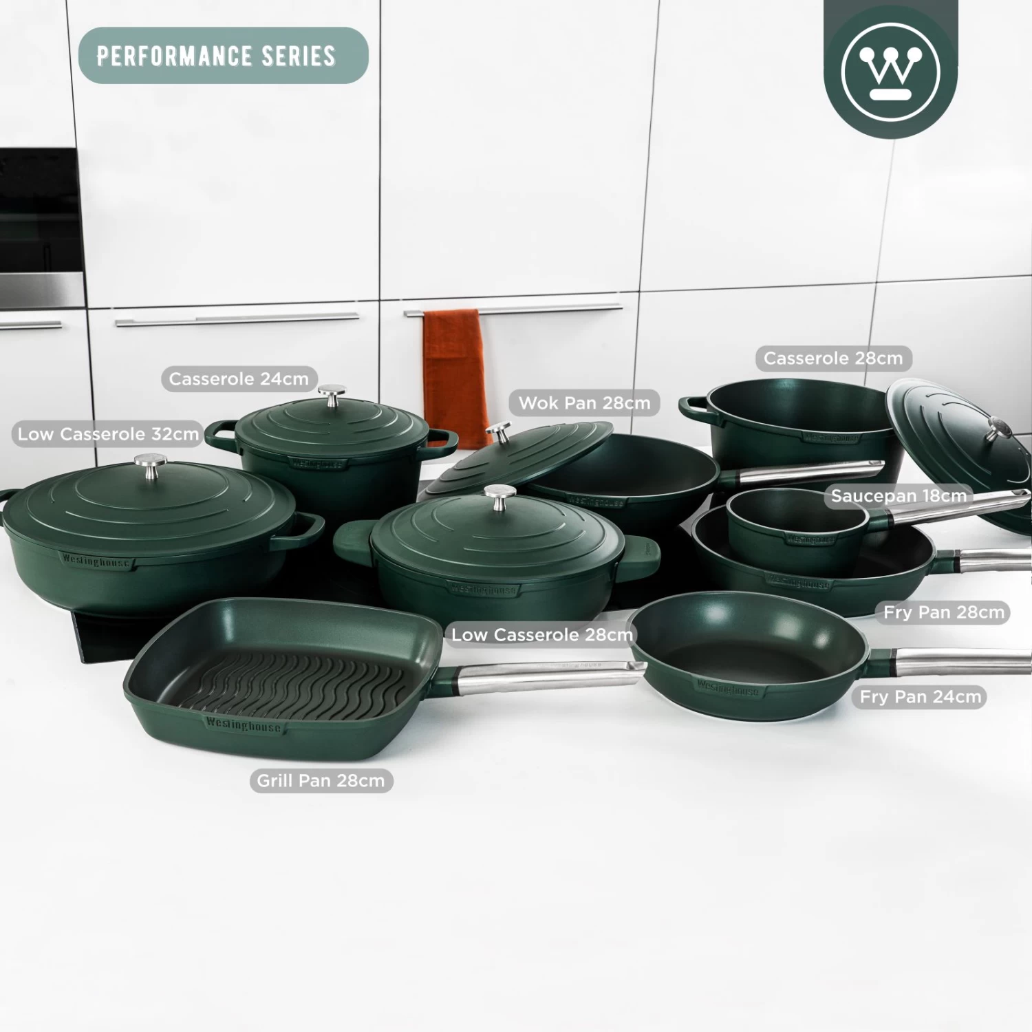 Westinghouse Hapjespan Performance - Gracious Green - ø 28 Cm / 4.1 Liter - Standaard Anti-aanbaklaag - Afbeelding 5