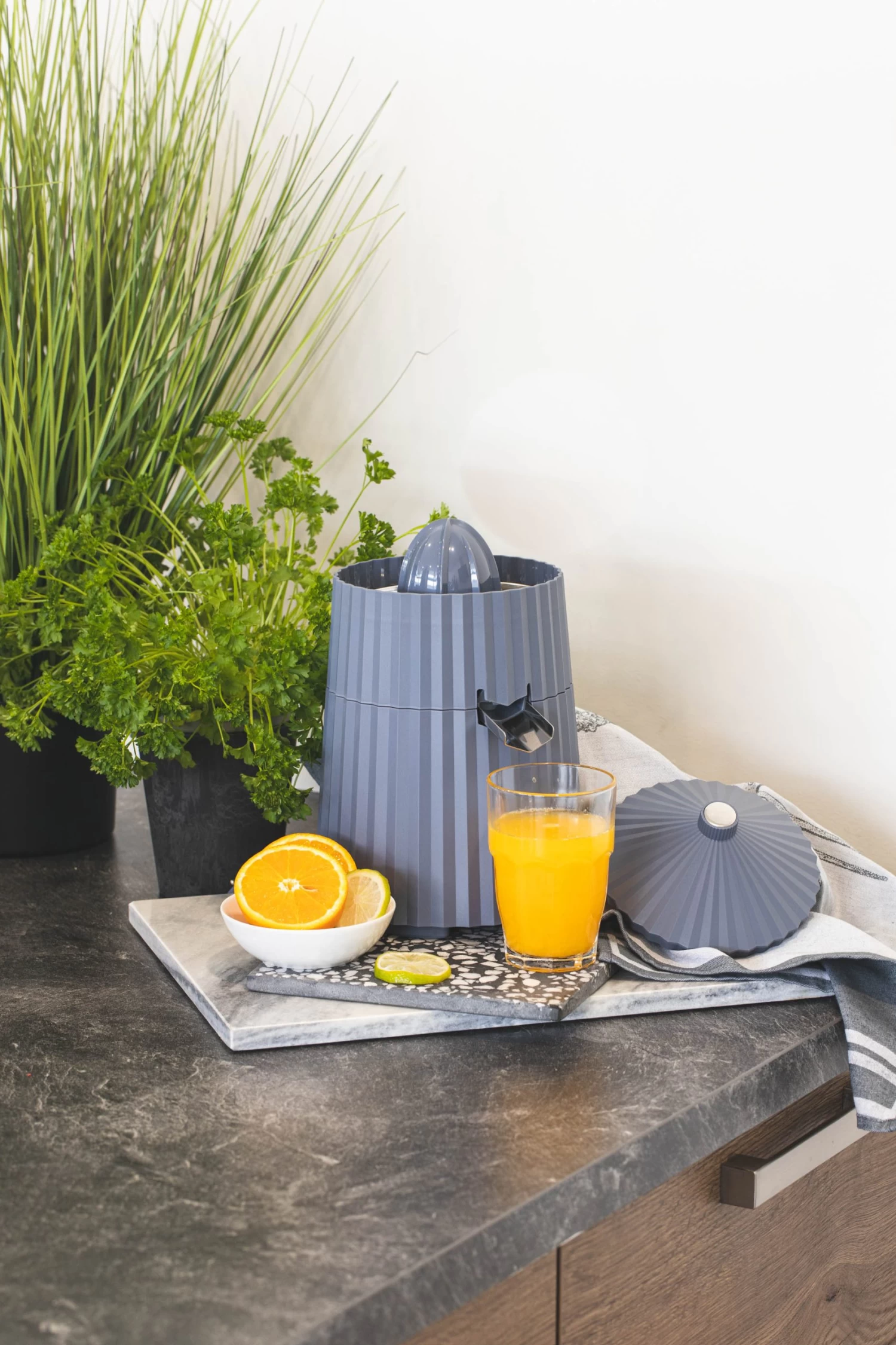 Alessi Citruspers Plissé - Elektrisch - Grijs - Michele De Lucchi - MDL07 G - Afbeelding 2