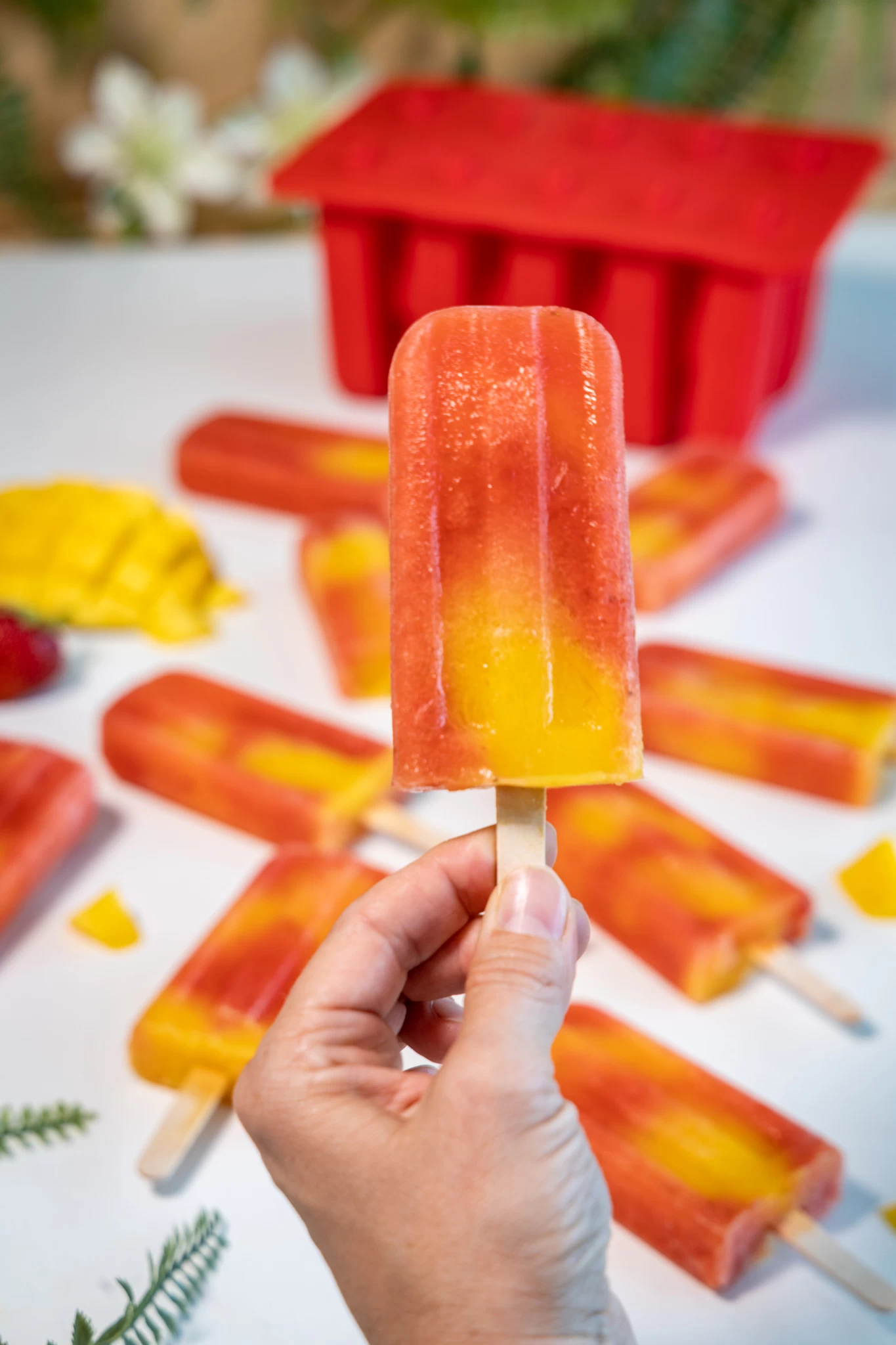 Sareva IJsjesmaker - 10 Ijsjes - Rood - Siliconen - Easy Release - Herbruikbaar - Afbeelding 2